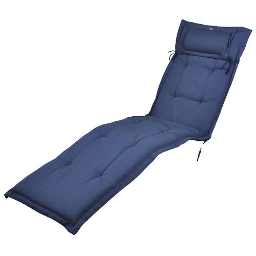 Canyon thin sun lounger cushion structured dralon Blue