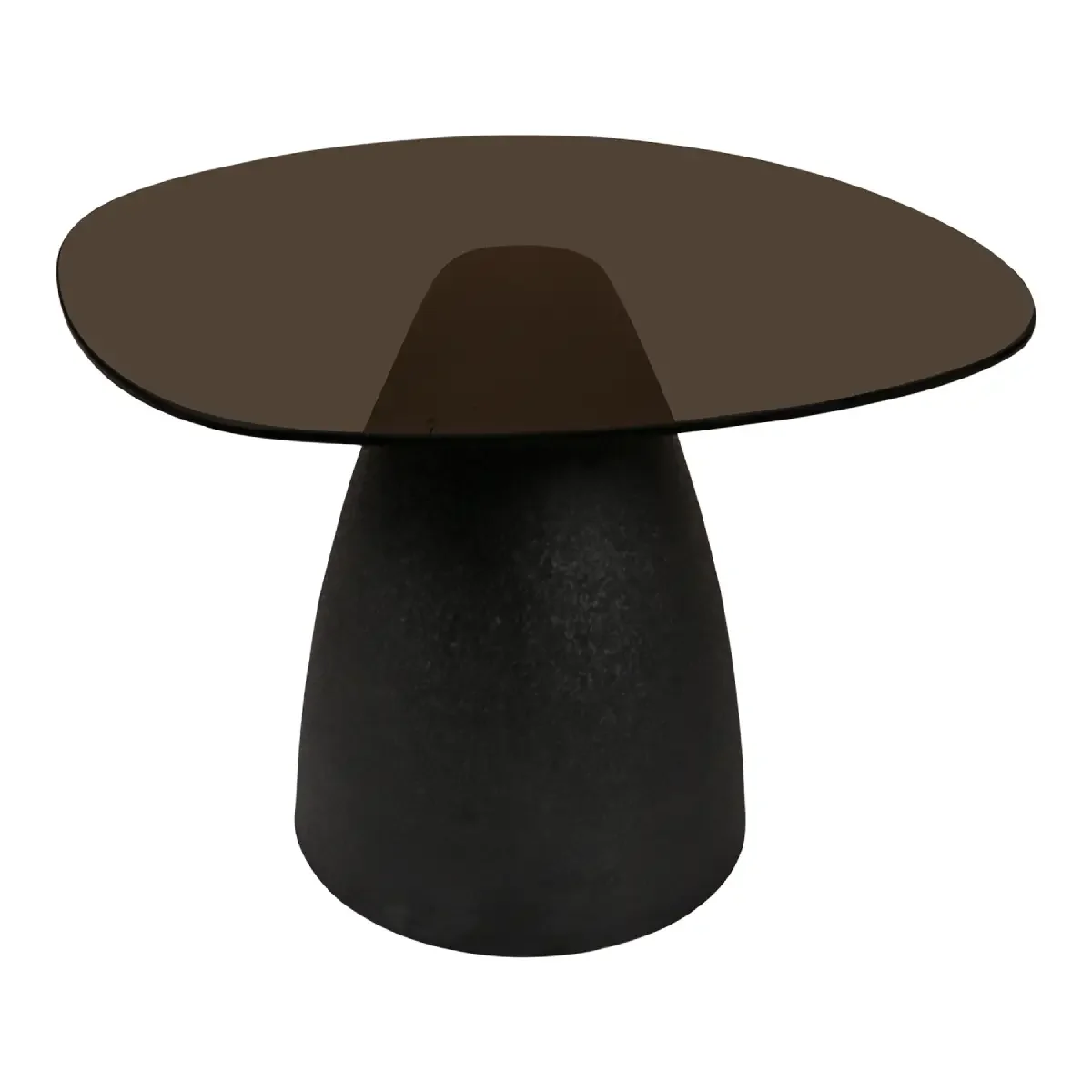 GIBSON Coffee table Black/smoke grey L65xW58xH43 cm