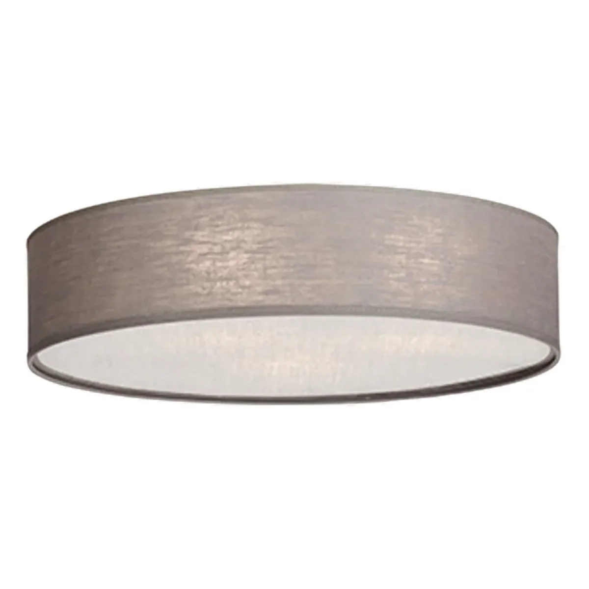 Soft ceiling light Ø44 cm metal/textile grey linen
