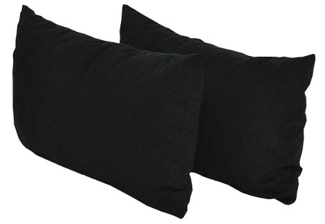 Black Side Cushions Flock