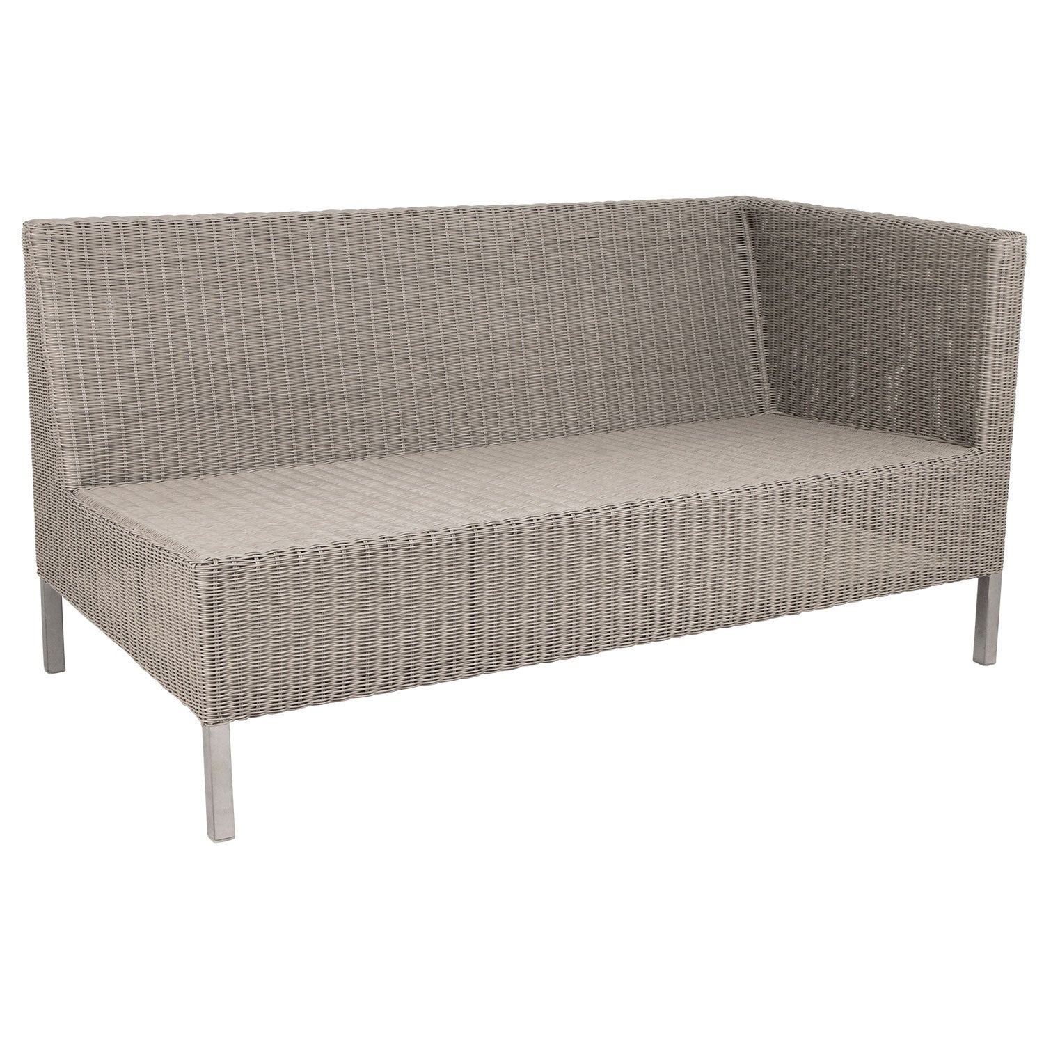 Connect 2-Seater Left Module High Artificial Rattan Taupe