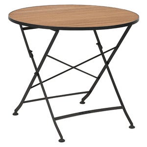 Brewer table  Ø 85 cm  Black / Teak