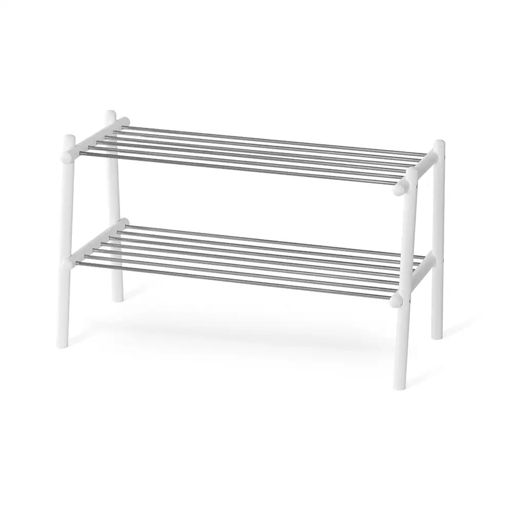 Twist shoe rack white
