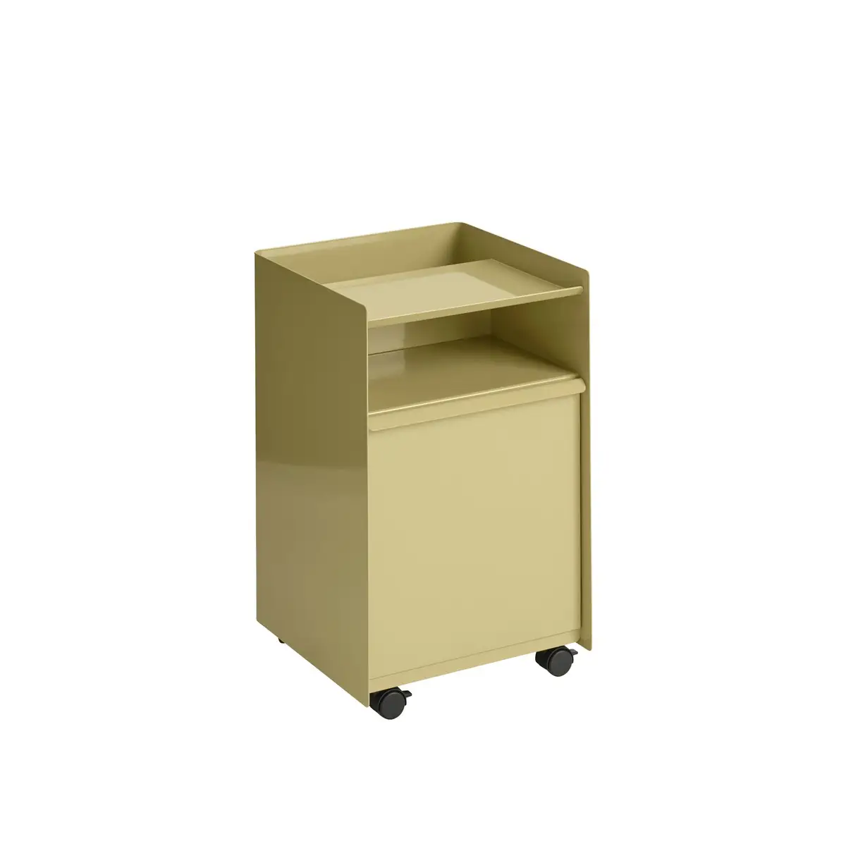 Folded Trolley H 61,5 cm Drawer - Dark Beige Green