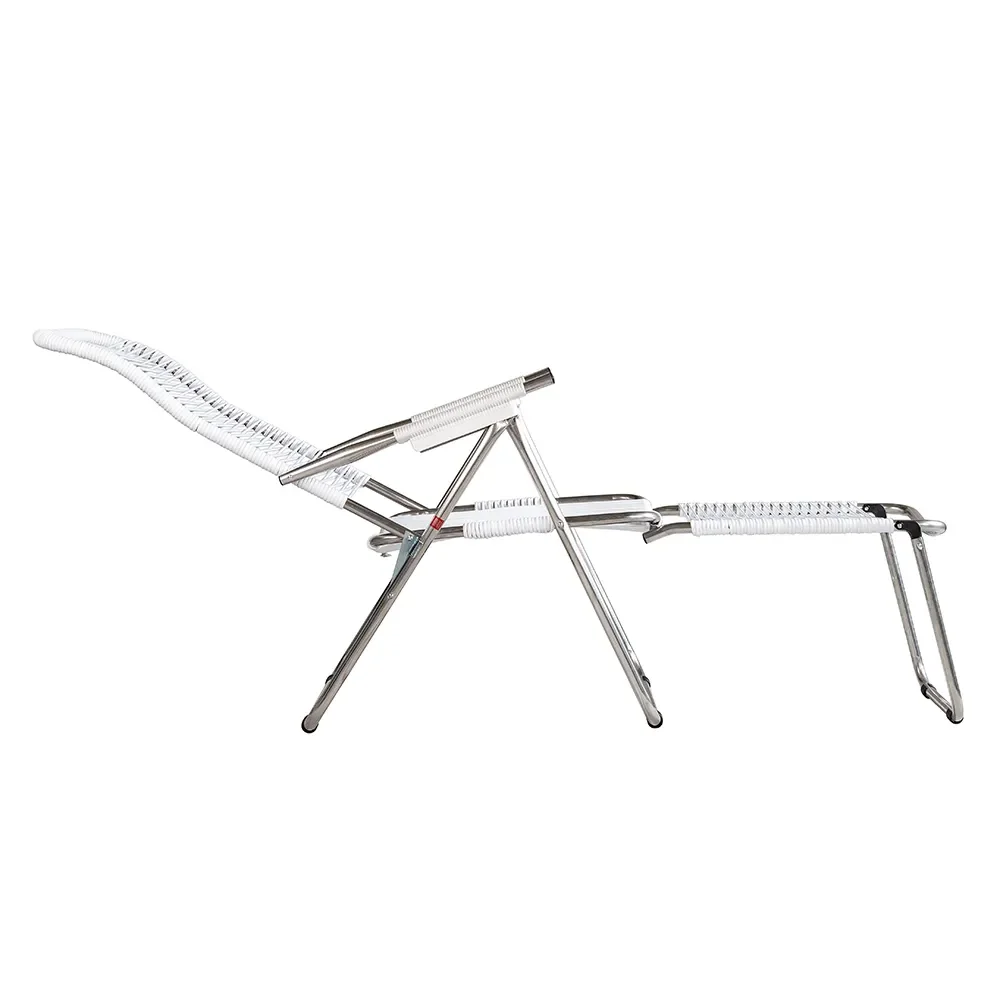 Spaghetti sun lounger white aluminium