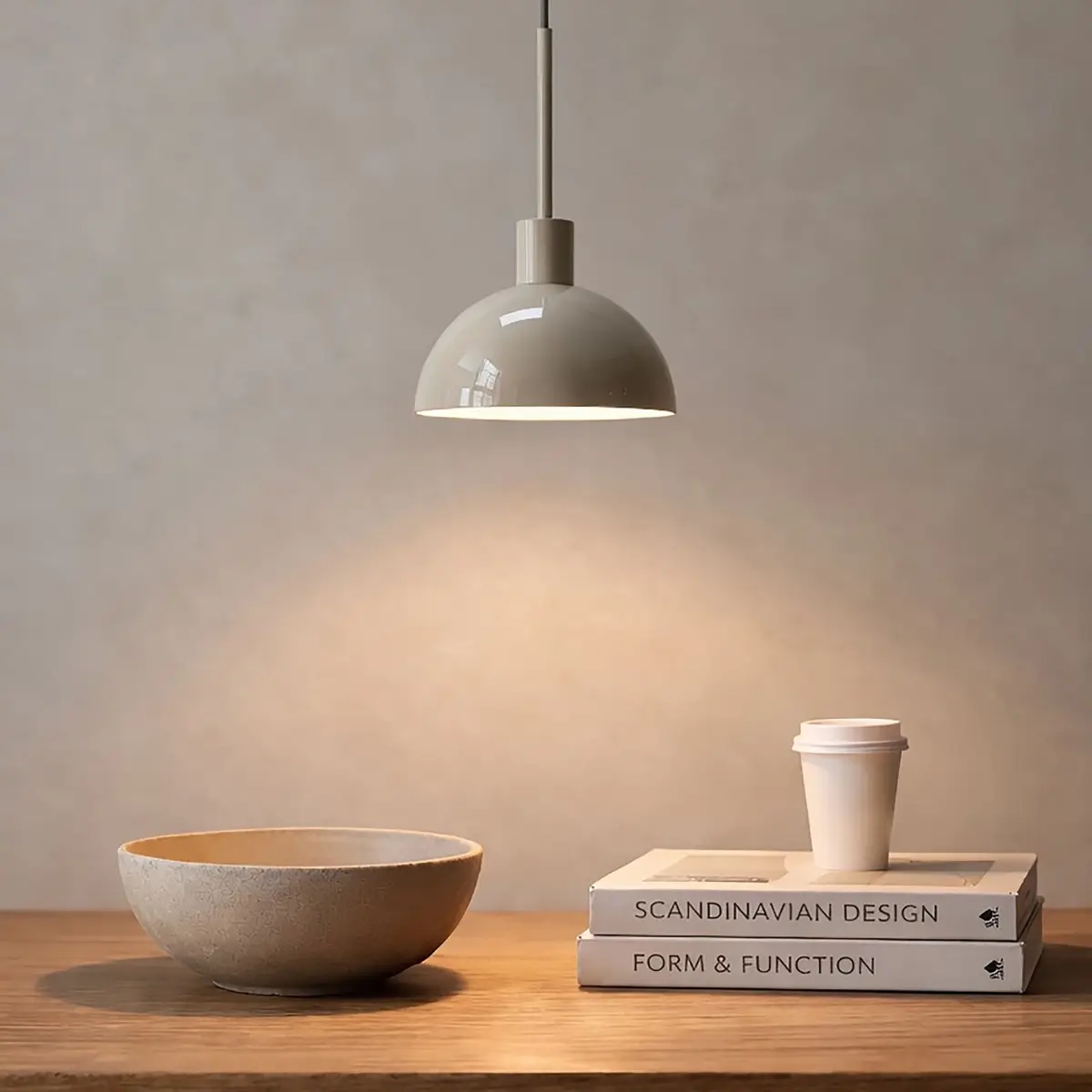 Vienda putty gray Pendant Ø20xH30.5 cm