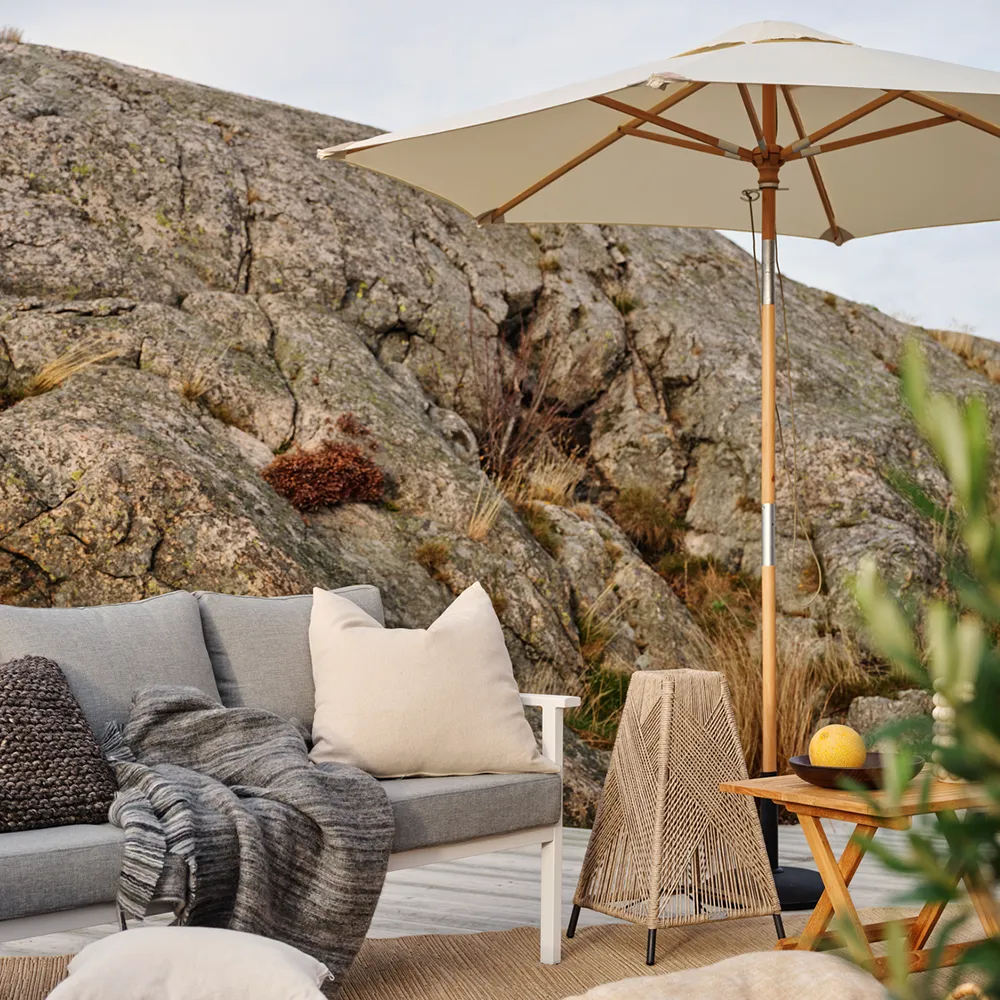 Trieste wooden parasol 2.5 m/natural FSC