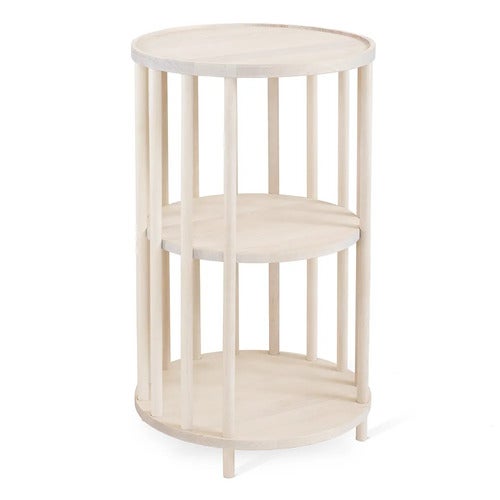 Orust side table white pigmented birch