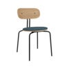 Curious Dining Chair Oak/Black Metal Jet Air Blue