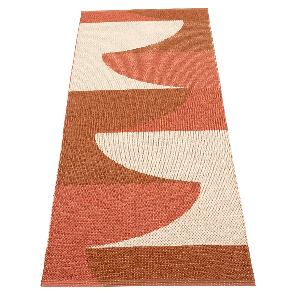 Hill carpet Brick/Rust/Cream 70 x 180cm
