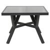 Samvaro table  90x90 cm includes glass plate Anthracite 