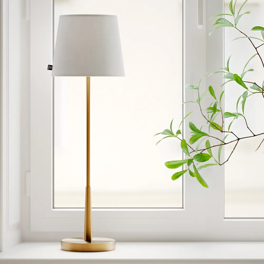 Lumi table lamp H: 68,5cm gold/white