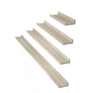 ZITTI Picture shelf 90 cm white oiled oak