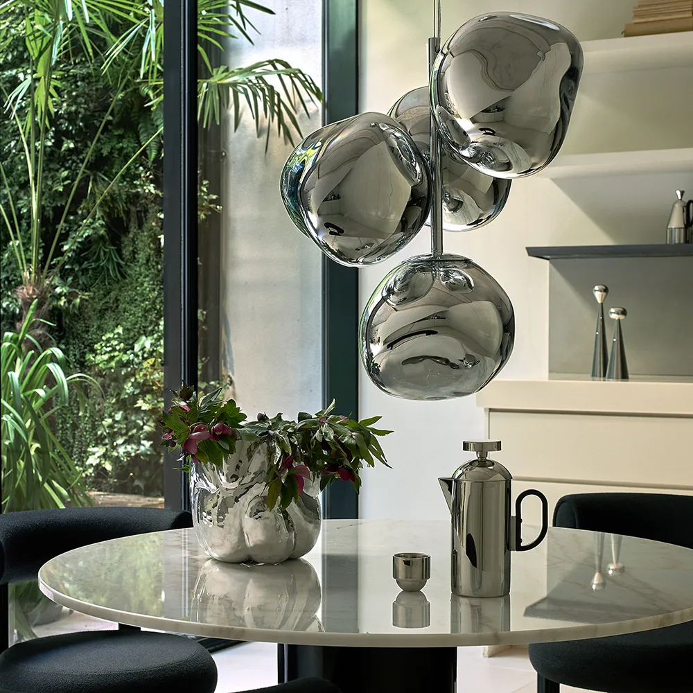 Melt Chandelier Mini Silver LED