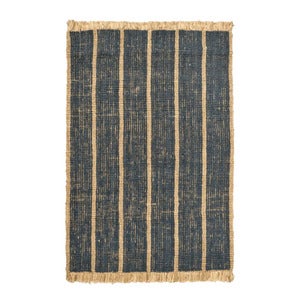 Athens Handwoven Jute Rug  170x240 cm - Natural/Ink Blue