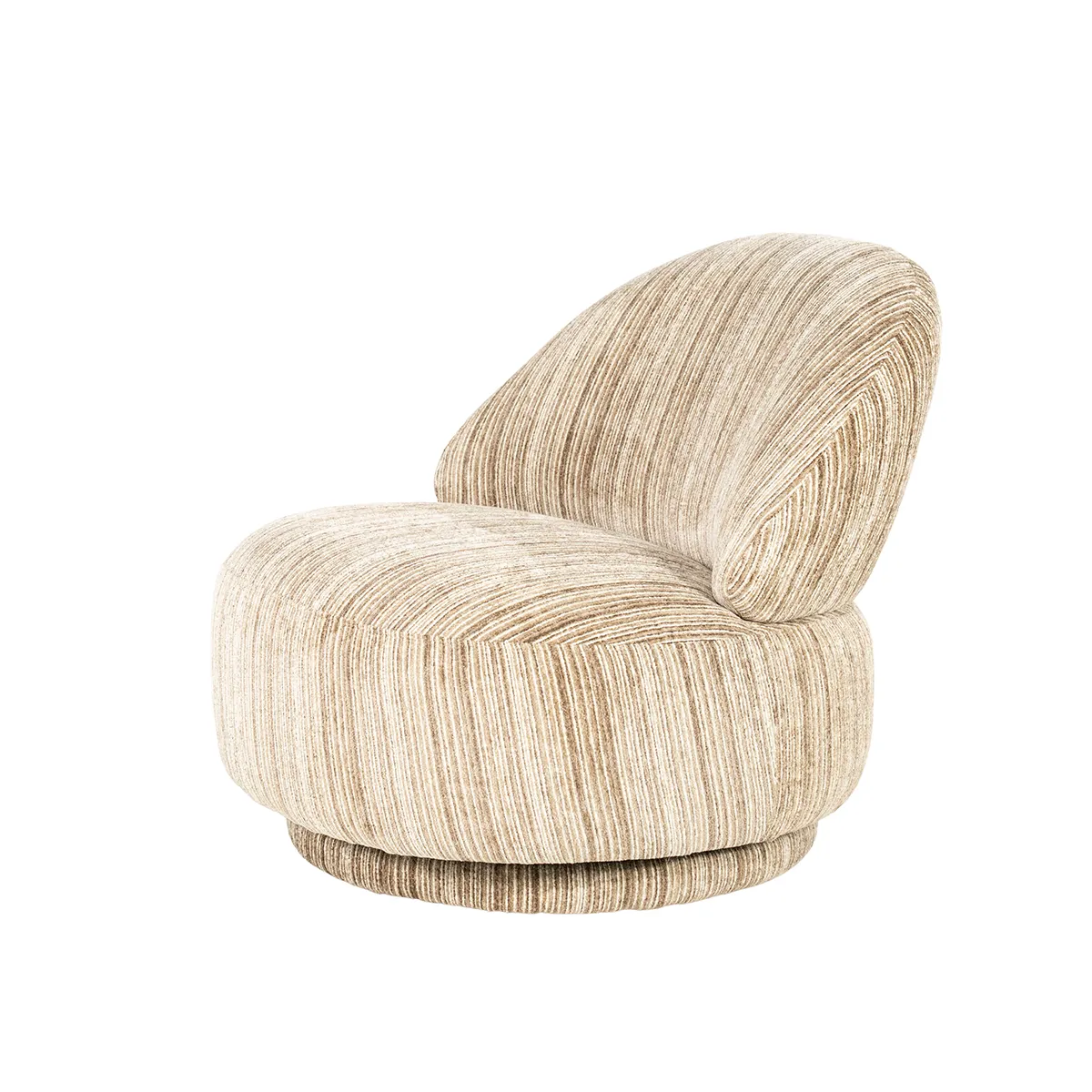 Swivel Lounge Chair FineLine Brown