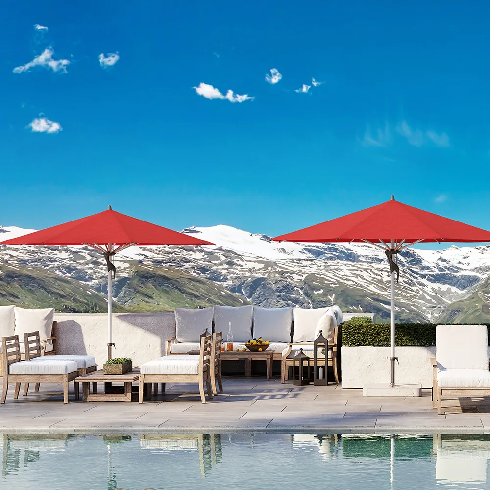 Fortero 350 cm parasol alu Cat.5 805 Walnut