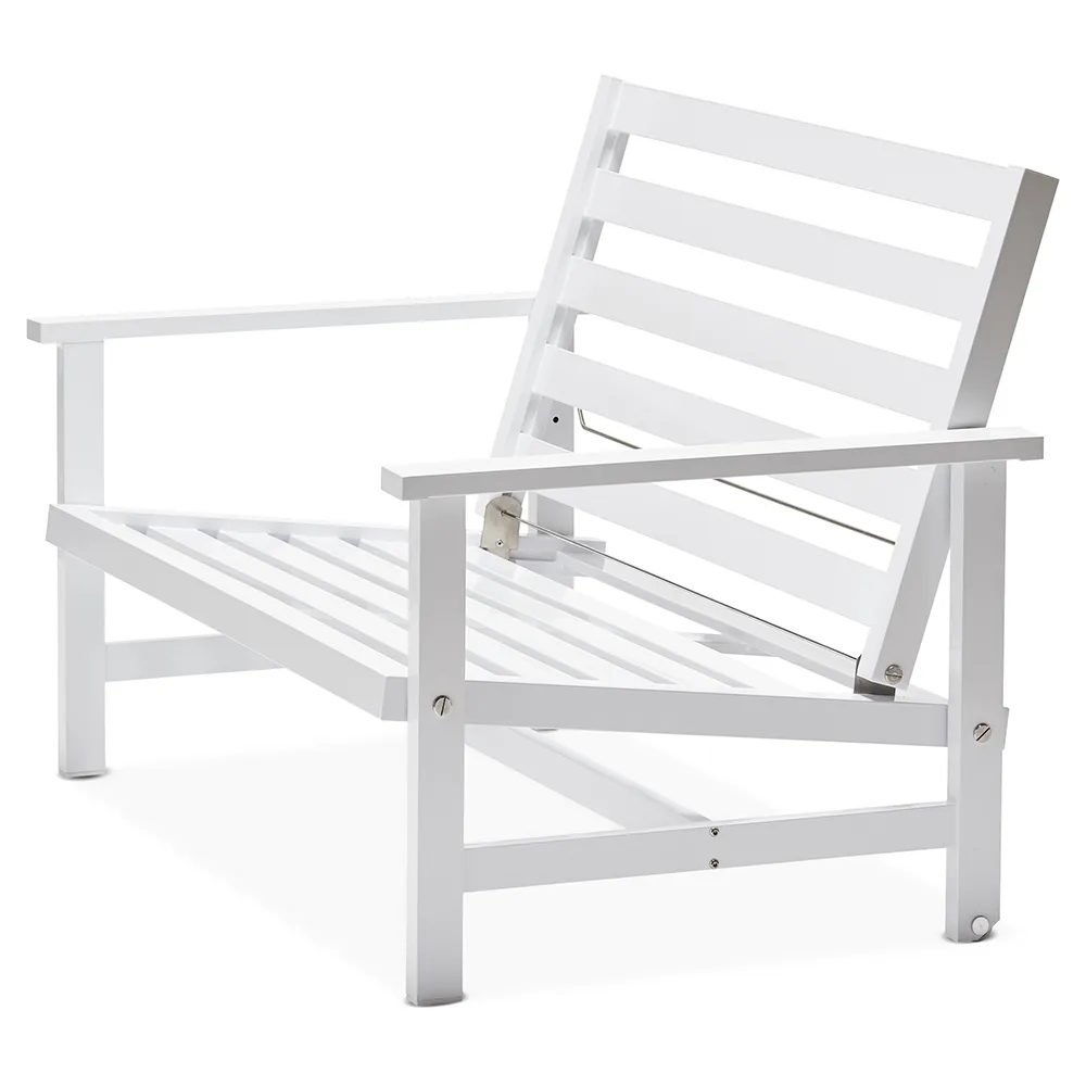 2-seater sofa White Aluminium
