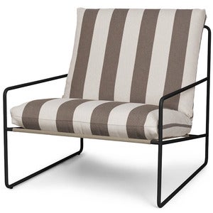 Desert Armchair Stripe Black/Chocolate