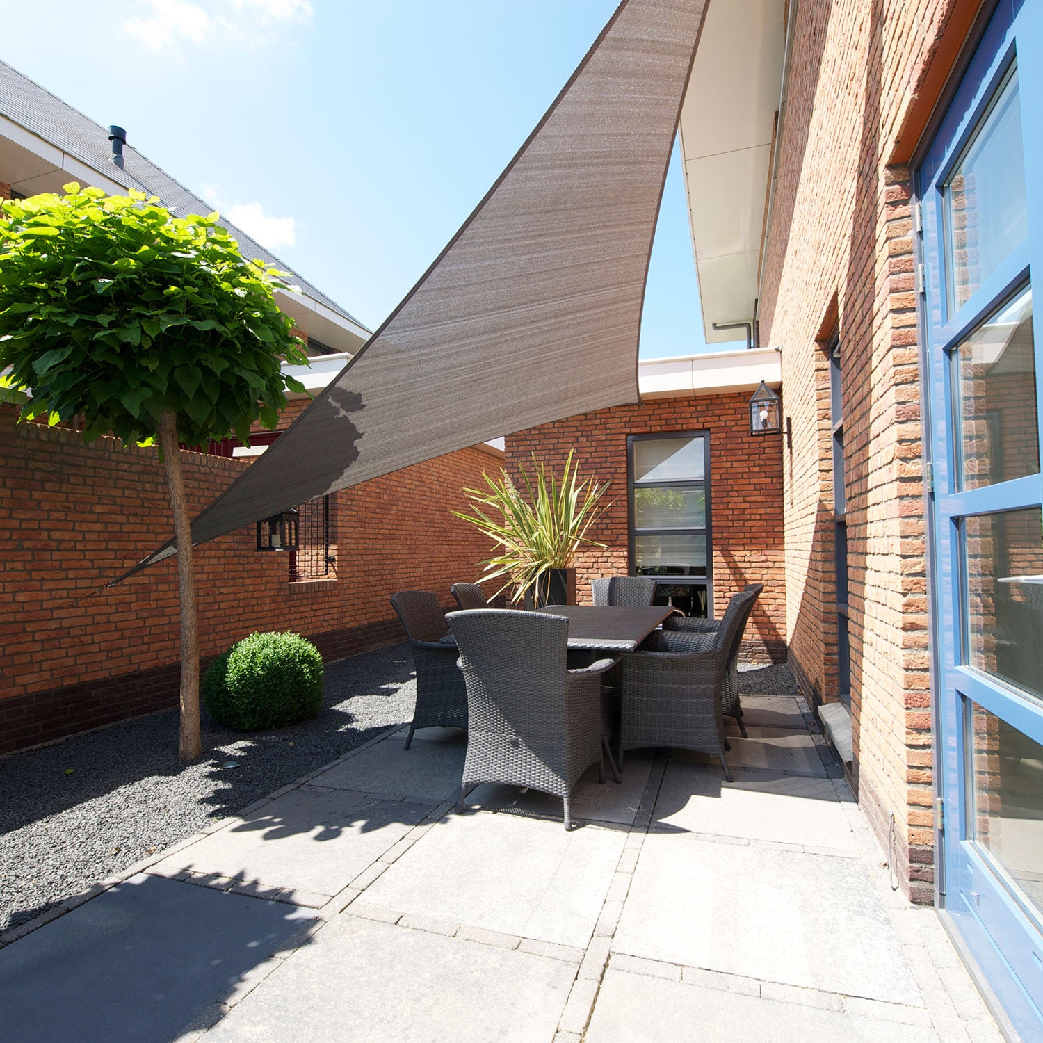 Coolfit solar sail triangular 500x500cm anthracite