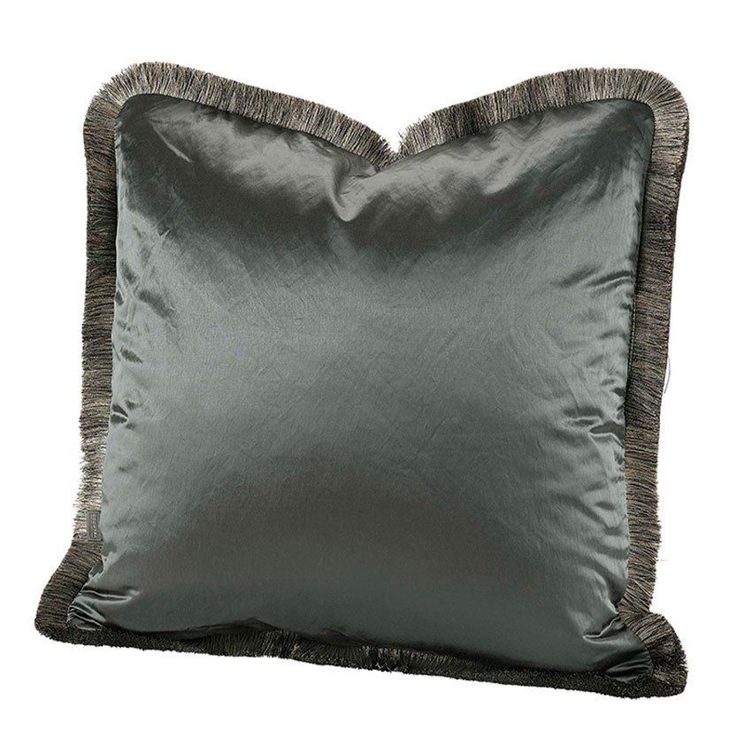 Dorsia Grey Cushion Cover Fringe 50X50