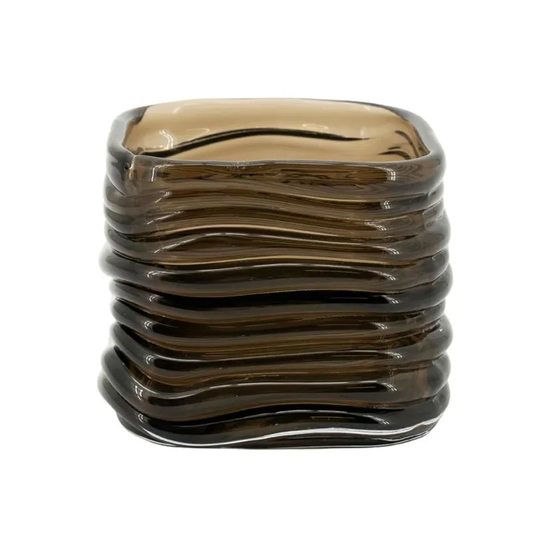 Rizo small 10x10x8 cm Glass Brown