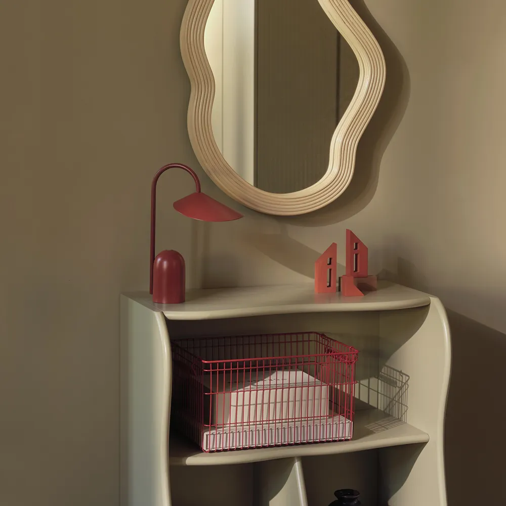 Cala Stackable Baskets - Set of 2 - Poppy Red