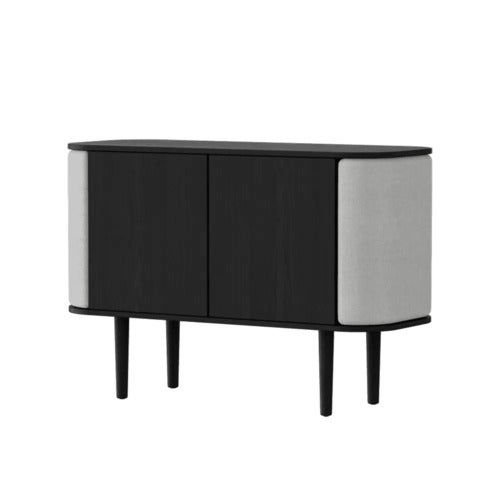 Treasures 2-door cabinet Black Oak/Sterling