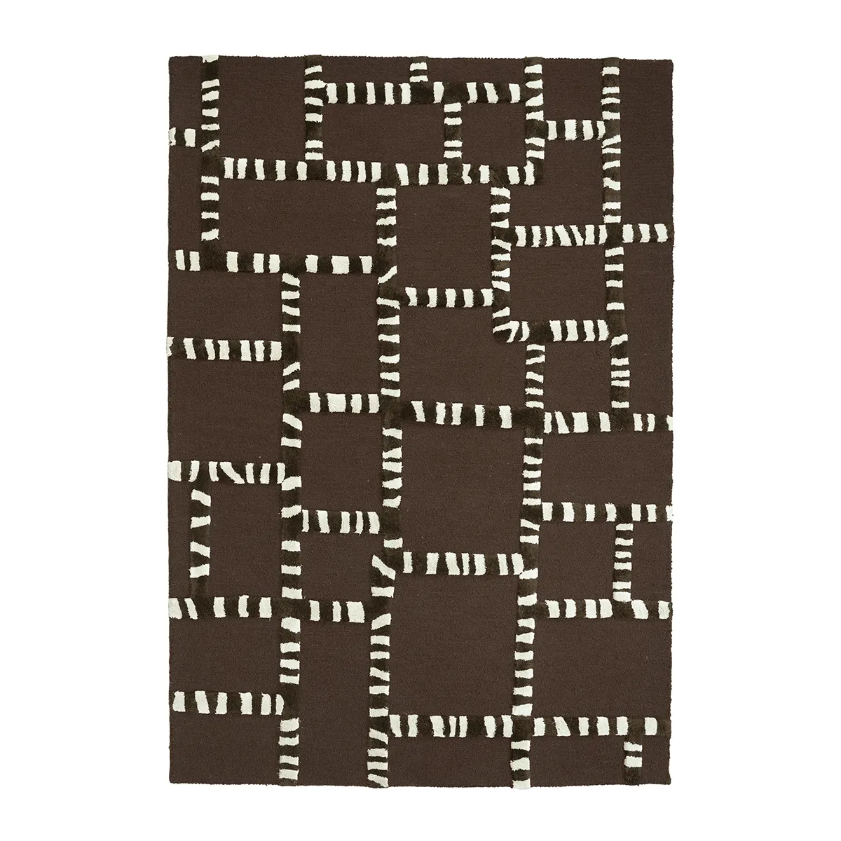 Hand-woven Rug StripeScape 290x190 cm Brown