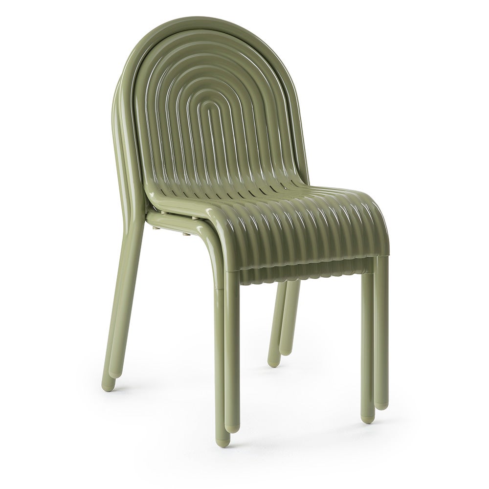 Groove Side Chair Moss