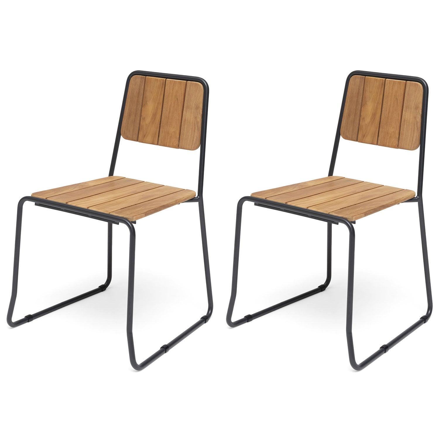Oasis chair teak 2-pack brown teak 