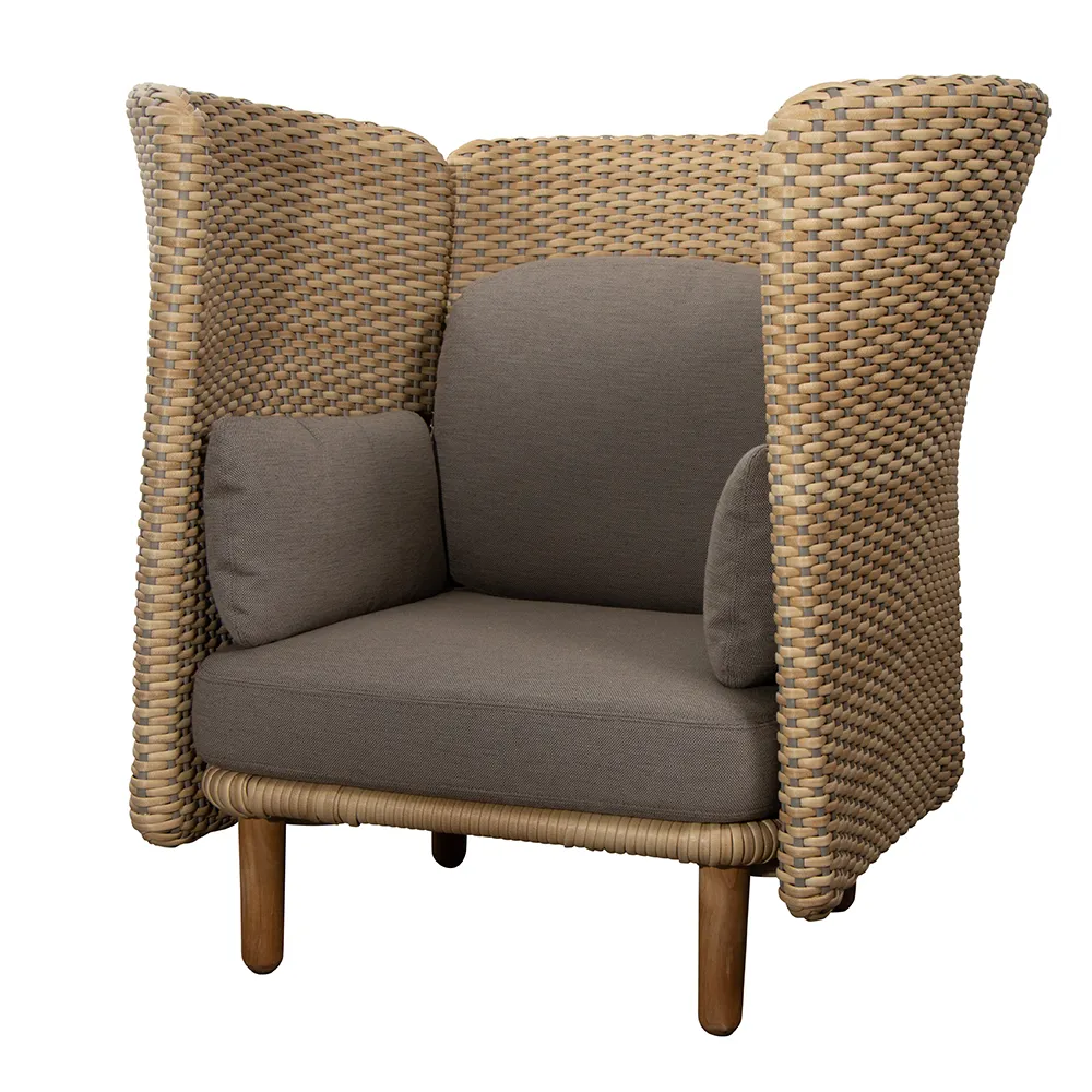 Arch lounge armchair high backrest