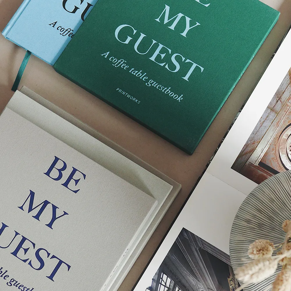 Guest Book - Green/Blue