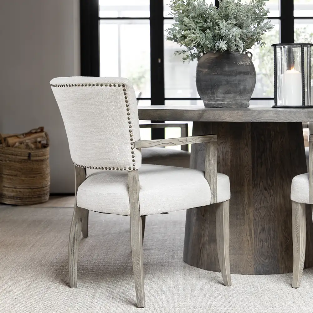 JOSH dining table Ø170 silver back