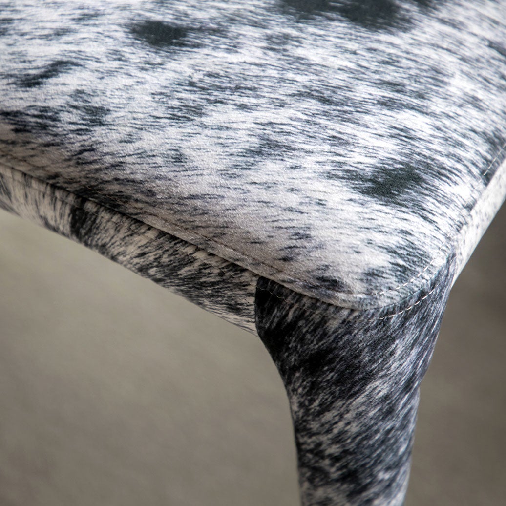 Monsoon Dining Chair Light Black & White Moo