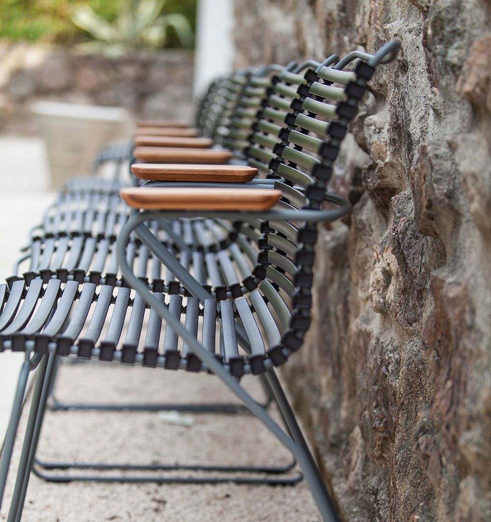 Click armchair olive green aluminium