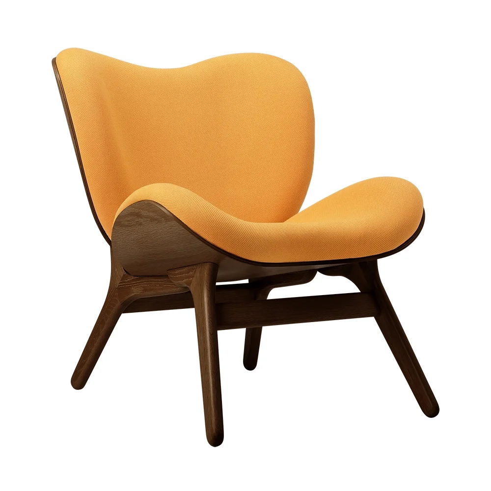 A Conversation Piece Lounge chair Dark Oak/Tangerine