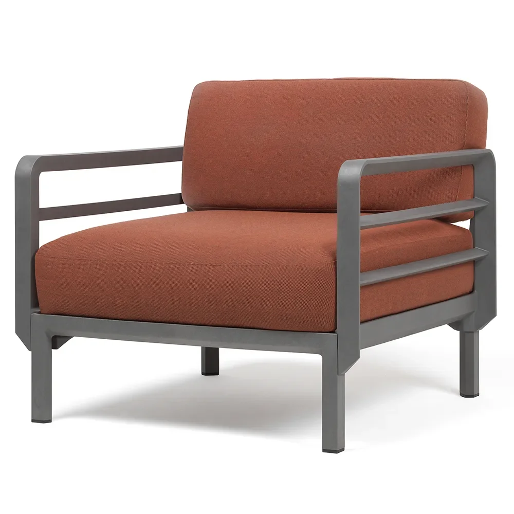 Maximo armchair Basalto-Cannella