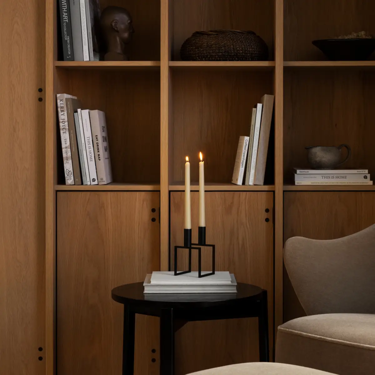 Kubus Candleholder Line - Black