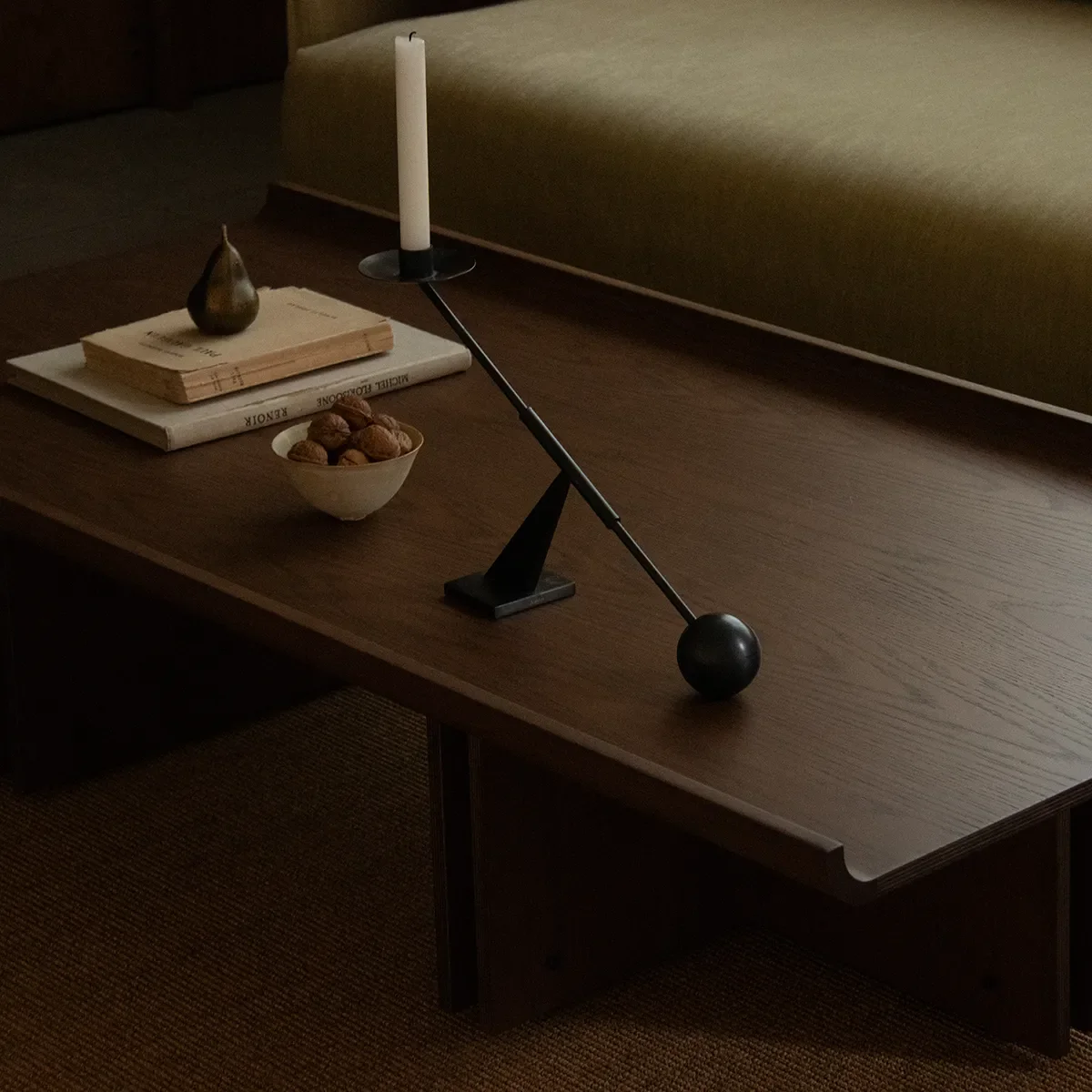 Interconnect Candleholder Small - Black Steel