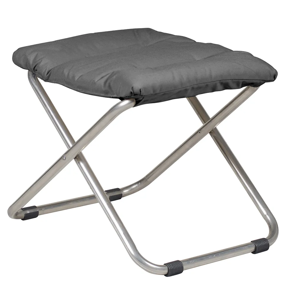 Chico soft footstool anthracite aluminium