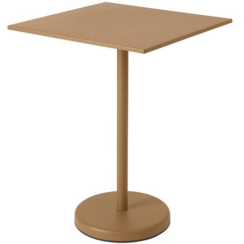 Linear Steel Bar table 70x70 h: 95 cm Burnt Orange 