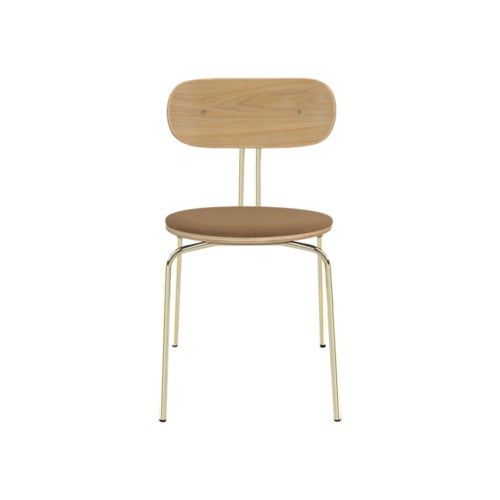 Curious Dining Chair Oak/Brass Caramel