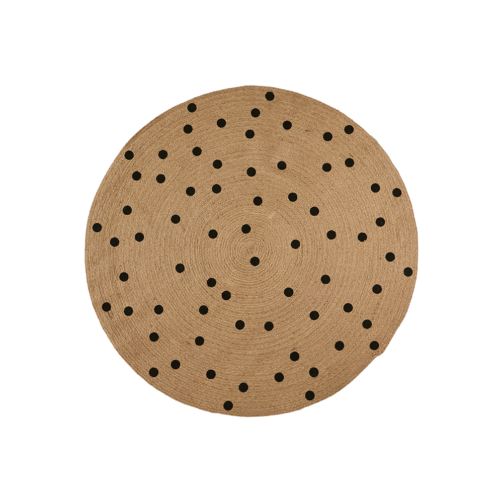  JUNE Carpet natural/black Ø120 cm