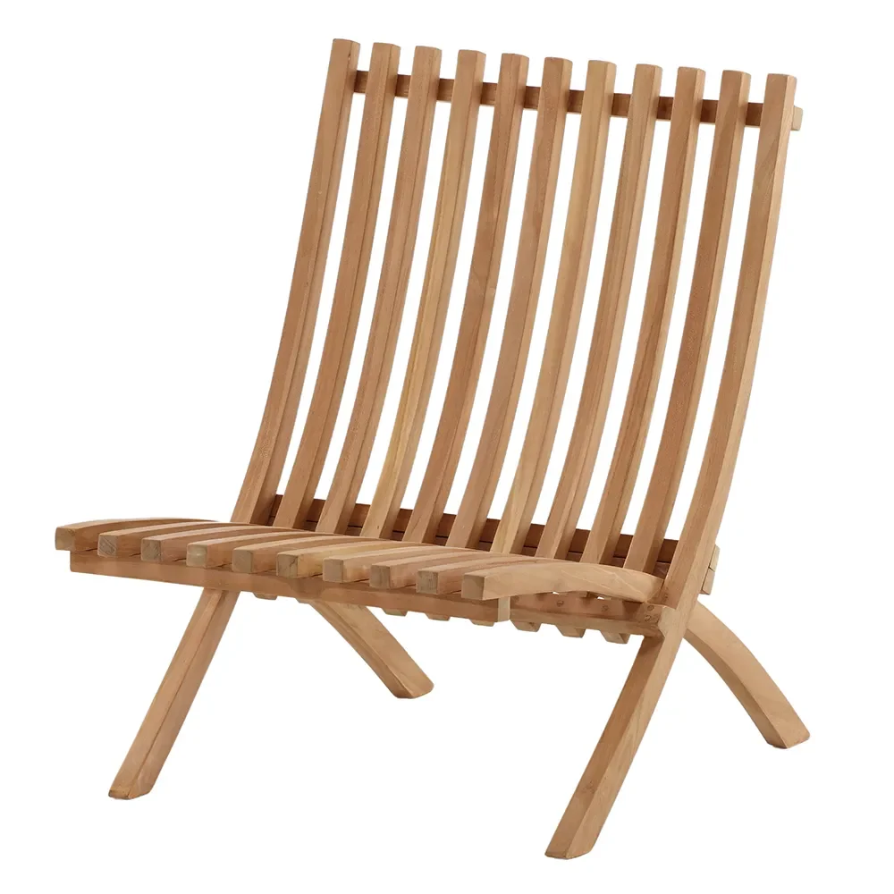 Kenya Sissor Lounge Chair Teak 2-pack