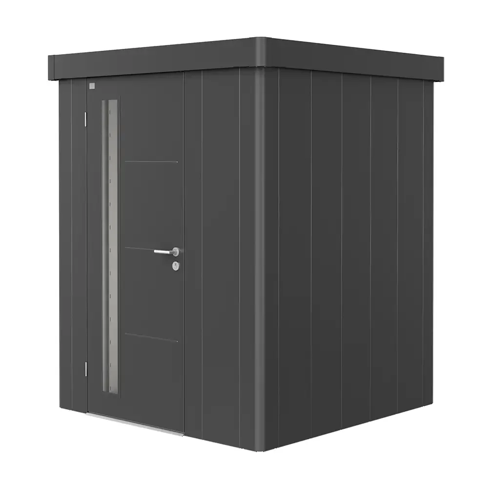 Garden shed Neo 1A with Standard door, metallic dark grey