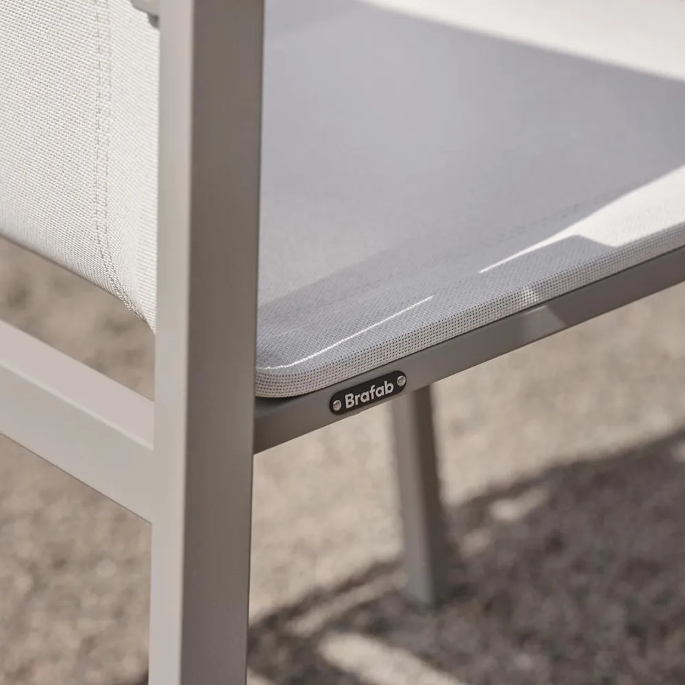 Chair with armrest Khaki/Off-White