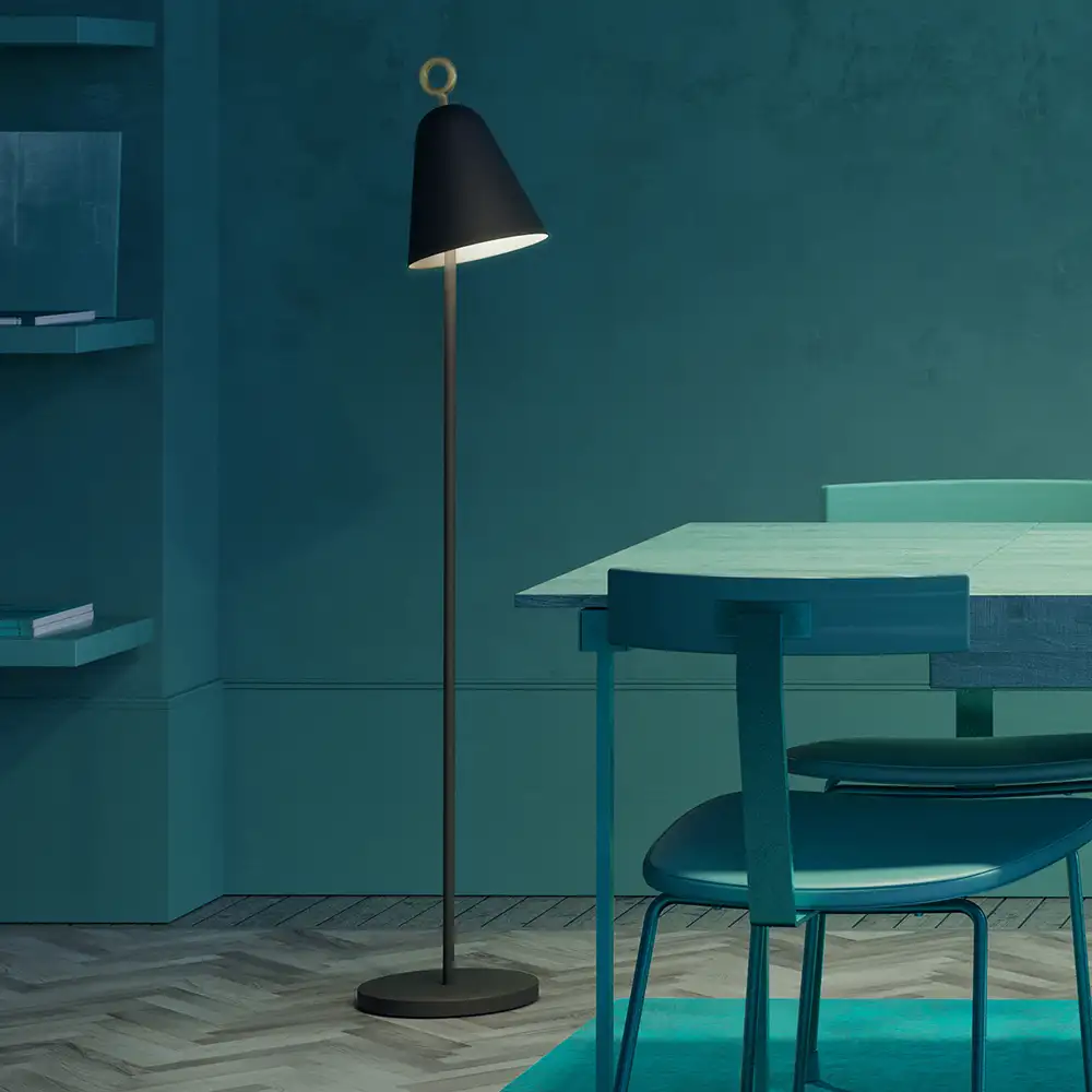 Bella floor lamp antique white E14