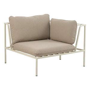 Collier corner piece  Pearl white / Teddy beige