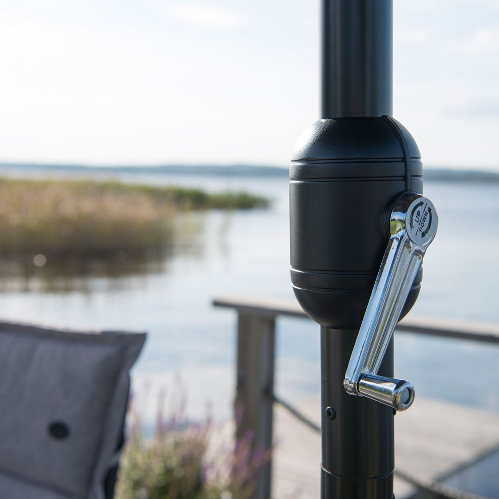 Parasol 300 cm beige aluminum 